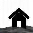 地震にも耐えうる頑丈な家のアイコン。家が揺れに強く、安定している様子。